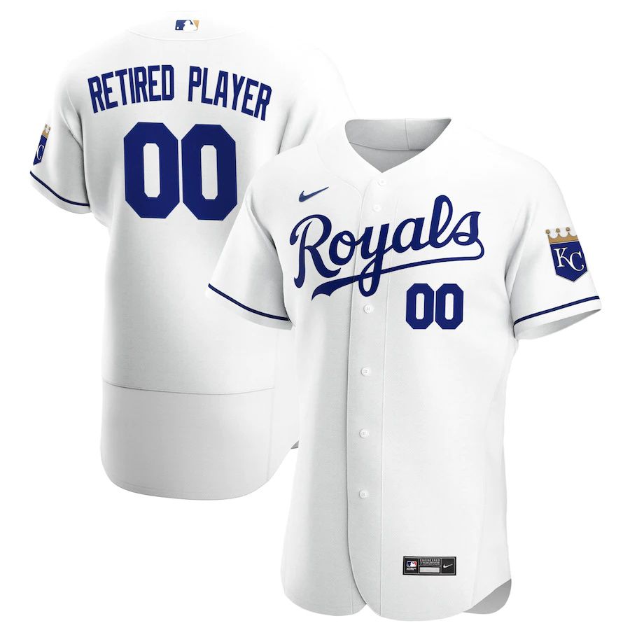 Mens Kansas City Royals Nike White Home Pick-A-Player Retired Roster Authentic MLB Jerseys->customized mlb jersey->Custom Jersey